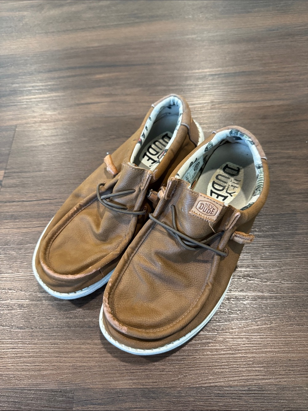 Men’s HEYDUDE Wally Fish Lure Tobacco Brown Slip On Shoes